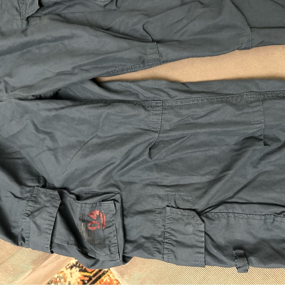 Surplus Tex Cargo Pants Mens 4XL (44x32) Navy Blue Drawstring Airborne Vtg Y2K - Picture 4 of 12